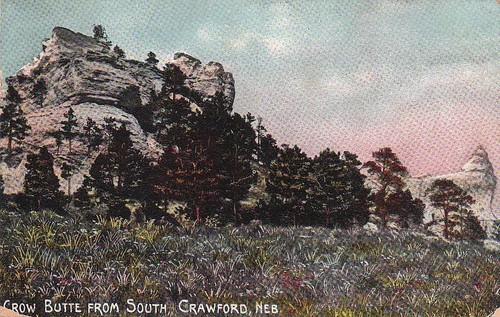 Postkarte Crow Butte aus South Crawford Nebraska