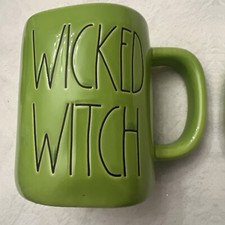 Rae Dunn Iridescent Green Ceramic Halloween M...