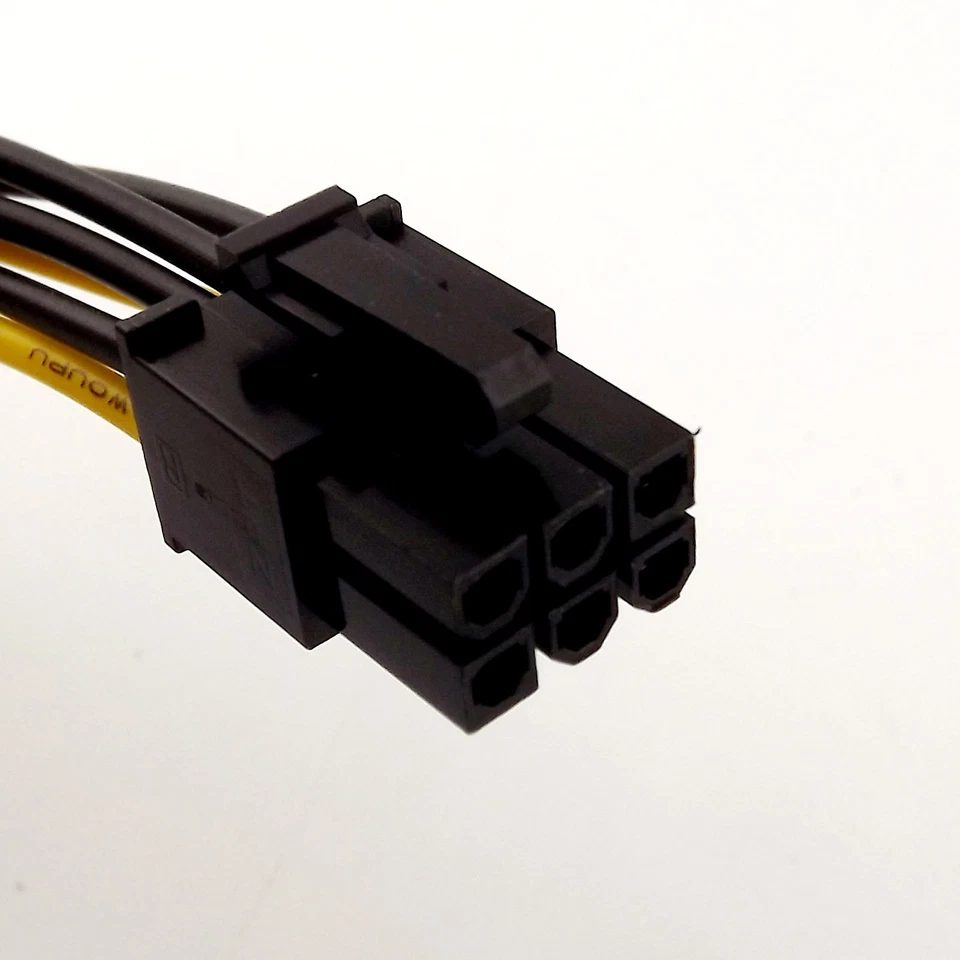 1pcs Dual SATA 15 Pin Male to PCI-E 6 Pin Female Video Card Power Adapter Cable - Image 2 of 4