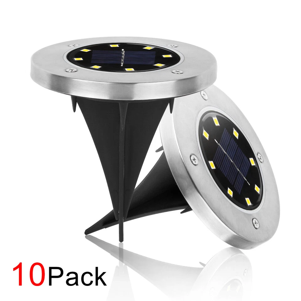 LED Solarlampe Bodenstrahler 8LEDs Außenleuchte Bodeneinbaustrahler Bodenleuchte - Bild 3 von 4