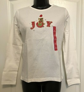 Target White Holiday Graphic XL (14 / 16) Girls Long Sleeve Tee Shirt, NWT | eBay