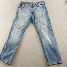 Arizona Jean Co Men's Size 36x30 Blue Medium Wash Boot Cut ** See Description**