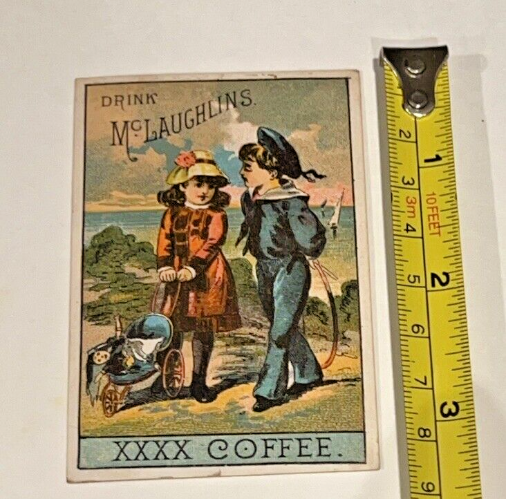 1892 McLaughlin's XXXX Coffee Victorian Trade Card; Sailor Boy and