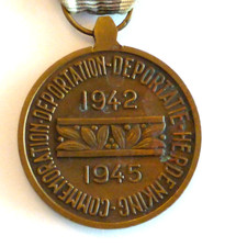 Order, Belgium Medal Commemoration Deportation 1942 - 45 (Art.6281)