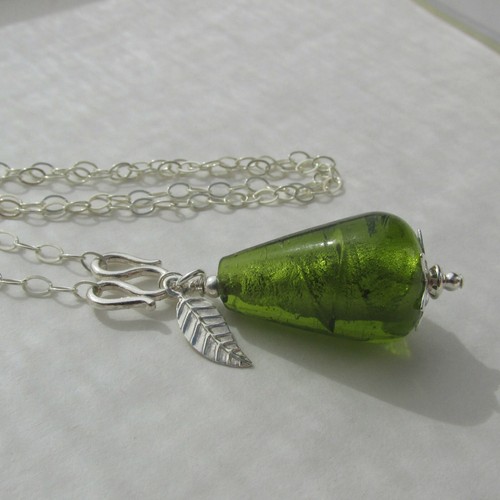 Collana design vortice vetro di Murano argento 925 pezzo unico collier Juan del Rio disegni - Foto 6 di 9