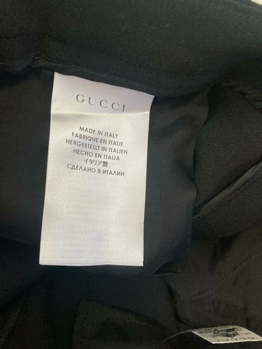 NWT 100% AUTH Gucci Kids Viscose Wool Suiting GG Logo Black Pants - Picture 8 of 10