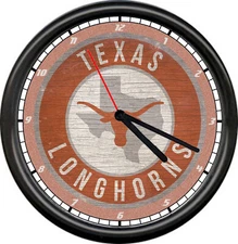 Texas Longhorns Austin College Football Team Uniform Graphic Sign Wall Clock