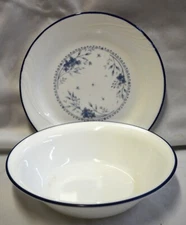 Vintage Corelle CELESTIAL BLUE SWIRL Dessert/Bread Plate, Soup Salad Bowl
