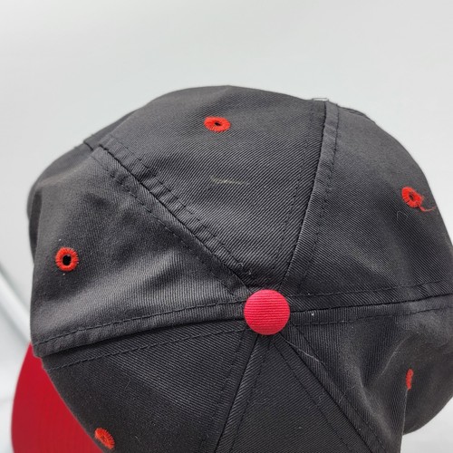 Vtg Chicago Bulls NBA Basketball Logo 7 Competitor Spell Out Black Snapback Hat - Picture 7 of 15