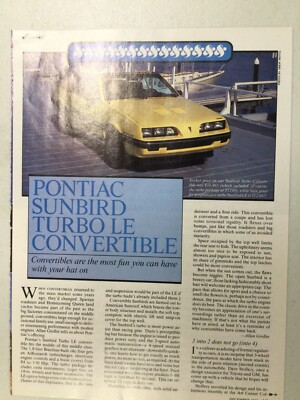 PontiacArt18 Vintage Article 1986 Pontiac Sunbird Turbo LE Convert Dec 1985 1pg