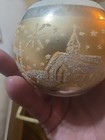 LARGE Shiny Brite Stenciled Ornament Christmas SILENT NIGHT Gold Ball — photo 6