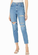NEW LEVI'S High Waisted Tapered Mom Blue Denim Jeans Size W 28 L 29 Womens