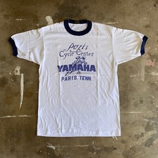 70s VINTAGE YAMAHA MOTORCYCLES RINGER T-SHIRT MEN SZ M HARLEY DAVIDSON BIKER 80s