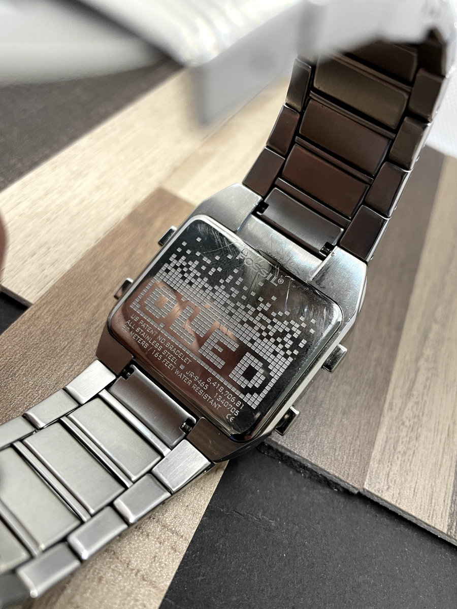 希少　フォッシル　FOSSIL　OLED　JR-9465　EL液晶　電池新品◎ Ultra Rare Fossil OLED JR-9465 Animation Watch | eBay