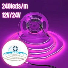 Pink LED Strip Light 16.4ft PCB 240LEDs/m Flexible Tape Lights for Car Boat Home