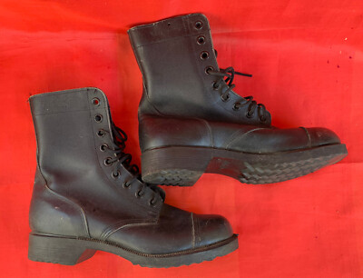IDF Israel Israeli Army Military Combat Black Leather Boots Sz