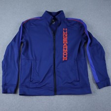 Under Armour Jacket Mens Medium Full Zip Activewear Mock Neck Blue Long Sleeve
