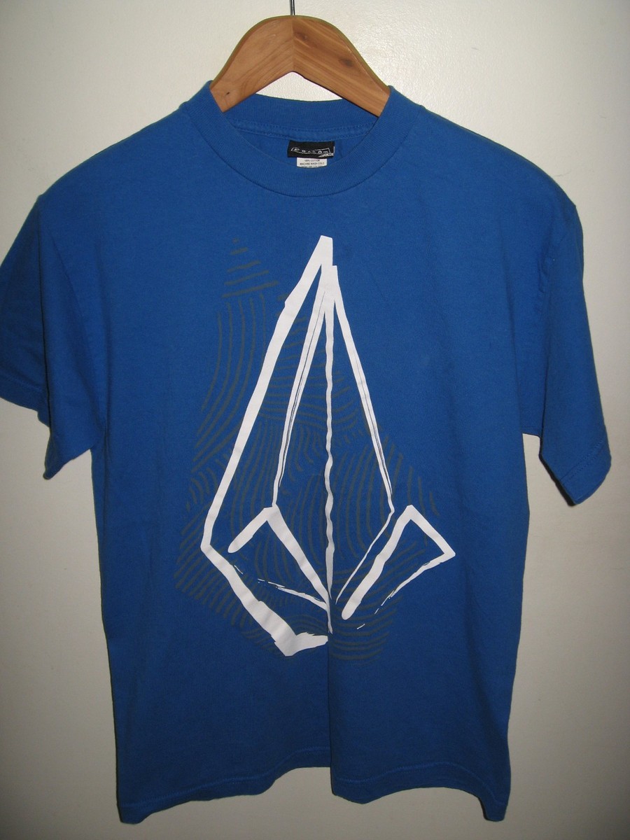 VOLCOM■Drawing Authentic T-shirt■送料込 Volcom Tee - Urban Fashion Diamond Pyramid Volcom Logo Blue