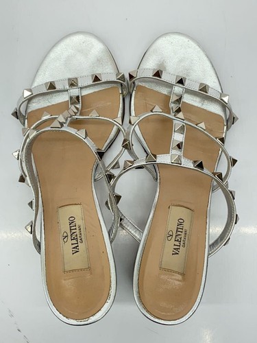 Sandali donna in pelle VALENTINO taglia 36,5 colore argento - Foto 3 di 9