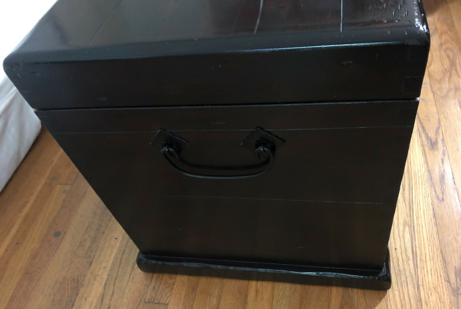 RARE! POTTERY BARN SOLID WOOD STEAMER COFFEE TABLE "EMMETT" TRUNK CHEST