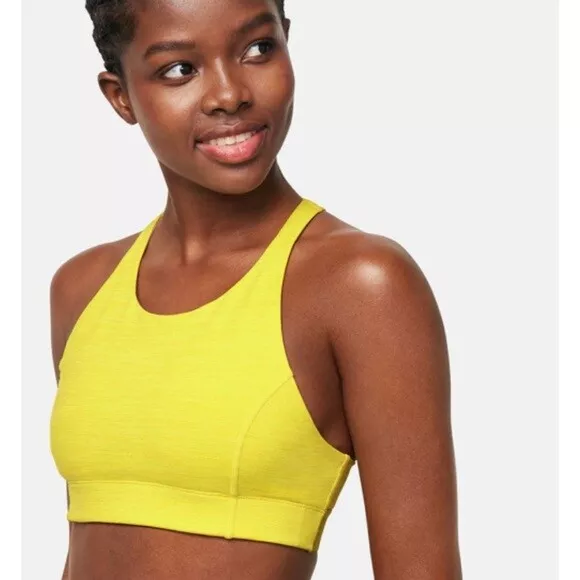 Outdoor Voices + Rapha Sports Bra Sulphur Springs Yellow carbon38 bandier  XS NWT