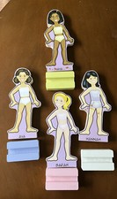 Melissa And Doug Magnetic Wooden Dress Up Dolls Toys Shoes Clothing Lot of 59