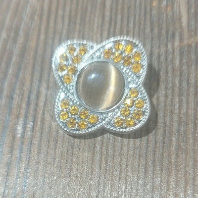  Snap Jewelry Rhinestone Brown Gold 18-20mm Fits Ginger Charms Accessories  