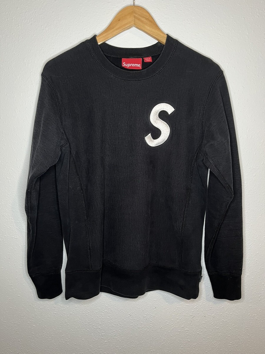 Supreme S logo crewneck （Sell Supreme S Logo Crewneck Navy