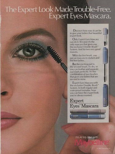 1986 Maybelline Cosmetics Vintage Ad Page Expert Eyes Mascara Eye Make Up Advert Ebay