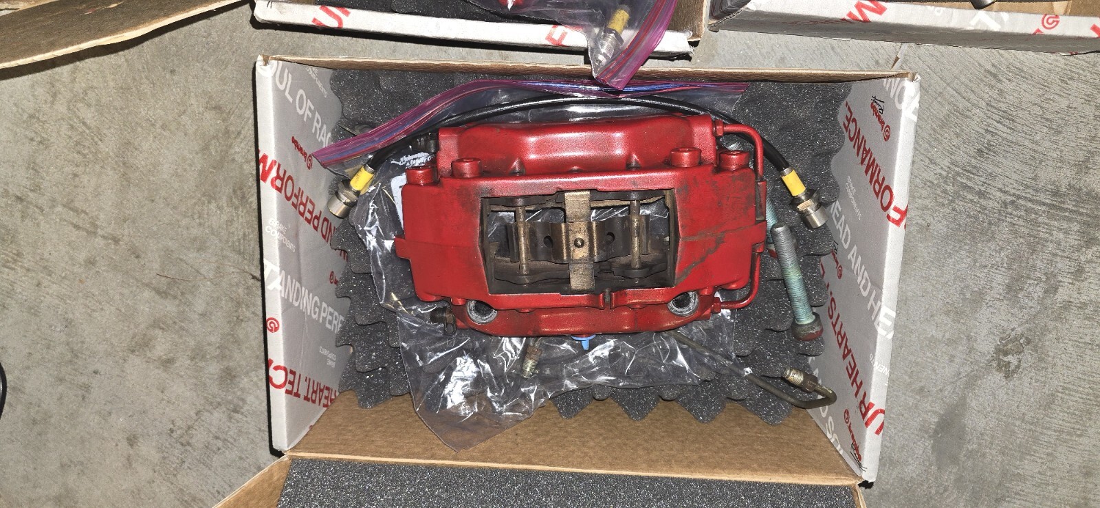 2007 Ferrari F430 Red Brembo Brake Caliper Set #1338 L2