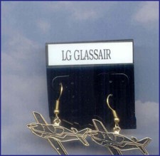 Glassair Earrings Airplane Aircraft Plane Aviatrix 99's Made in the USA