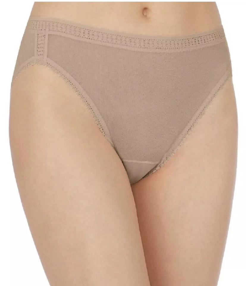 3 Pack On Gossamer mesh hi cut brief underwear for women  Plus Size  2X Mocha - Image 3 of 3