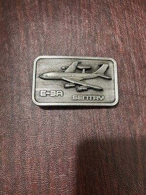 US Air Force E3-3A Sentry Belt Buckle Vintage The Buckle Connection Pewter
