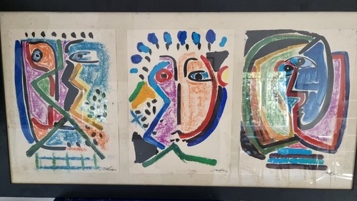 Painting oil modern abstract. Framed peinture huile encadrée moderne abstrait - Photo 2 sur 11