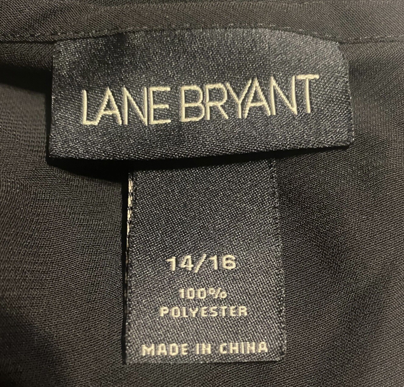 Lane Bryant Black Sheer Top Cami Women’s 14/16 adjustable Spaghetti straps Goth