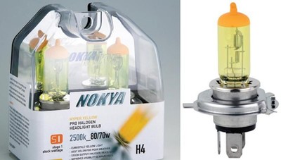 Nokya 9006 Hyper Yellow Headlight Fog Light Halogen Bulb 2500K S1