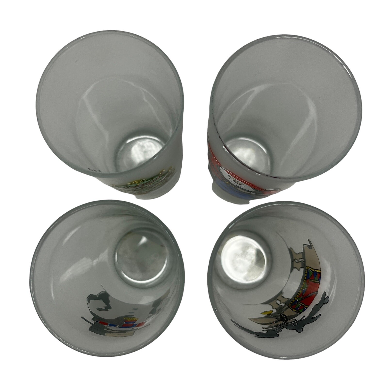 Window Forst Set of 4 Our Glass Designs 16 oz. Frosted Holiday Glasses - Christmas ...