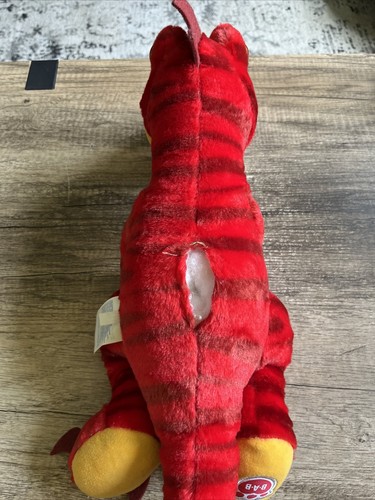 Build-A-Bear Workshop Red Raptor Dinosaur 16” Plush Stuffed Toy Animal BAB - Picture 5 of 5