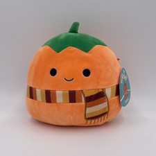 Squishmallows 8" Kalani Pumpkin w Scarf Fall Harvest 2022 Plush NWT