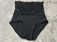 Instant Shaping By PLUSFORM 7301 Hi Waist Lace XL Black Shaping Brief Panties