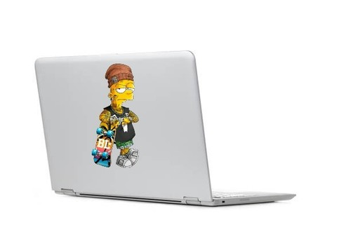 Bart Simpson Decal Cartoon Graphic Skateboard Laptop Sticker - Picture 2 of 5