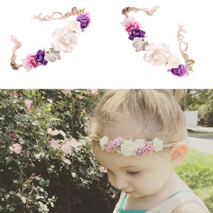 2x Baby Flower Headband Tieback Kids Hair Accessories Photo Prop