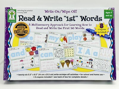 KEY EDUCATION CARSON DELLOSA READ & WRITE 1ST WORDS WRITE ON WIPE OFF AGES 4+