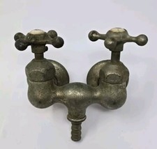 Antique Crane Nickel Plated Brass Claw Foot Bathtub Porcelain Cap Faucet