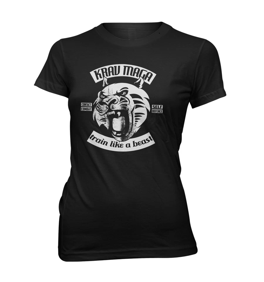 Damen T-Shirt Lady Fit Krav Maga Train like a Beast Defence KM16620 - Bild 1 von 1