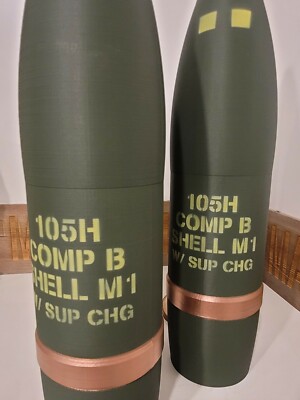 3D printed 105MM M1 COMP-B Shell - Whiskey Stash- Fake - Cosplay