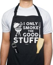 100 Cotton, Black Funny Aprons for Men, Dad, Husband - Birthday, Father  s Day