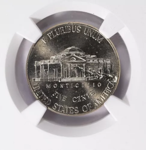 2020 P Jefferson Nickel NGC MS67 6FS (Full Steps) Strike Through Mint Error