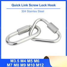 Quick Link Screw Lock Chain Fastener Hook Carabiner M3.5 M4 M5 M6 M7 M8 M9-m12