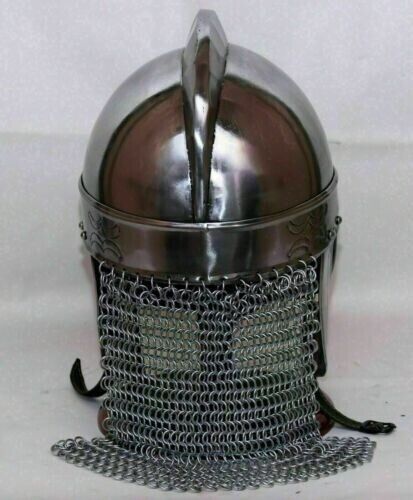 Casco Vikingo Medieval 18 Acero Calibre 18 Cadena de Correo Armadura Correo Correo Correo Correo Correo Correo Correo Correo Correo Correo Correo Correo Latón Bate de - Imagen 2 de 4